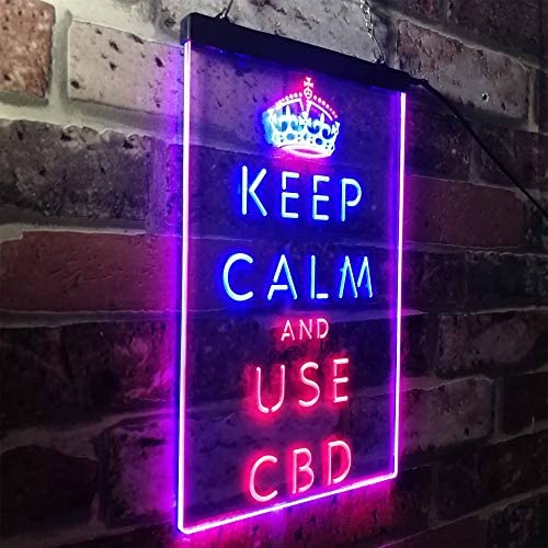 Keep Calm and Use CBD LED Light Sign - Way Up Gifts
