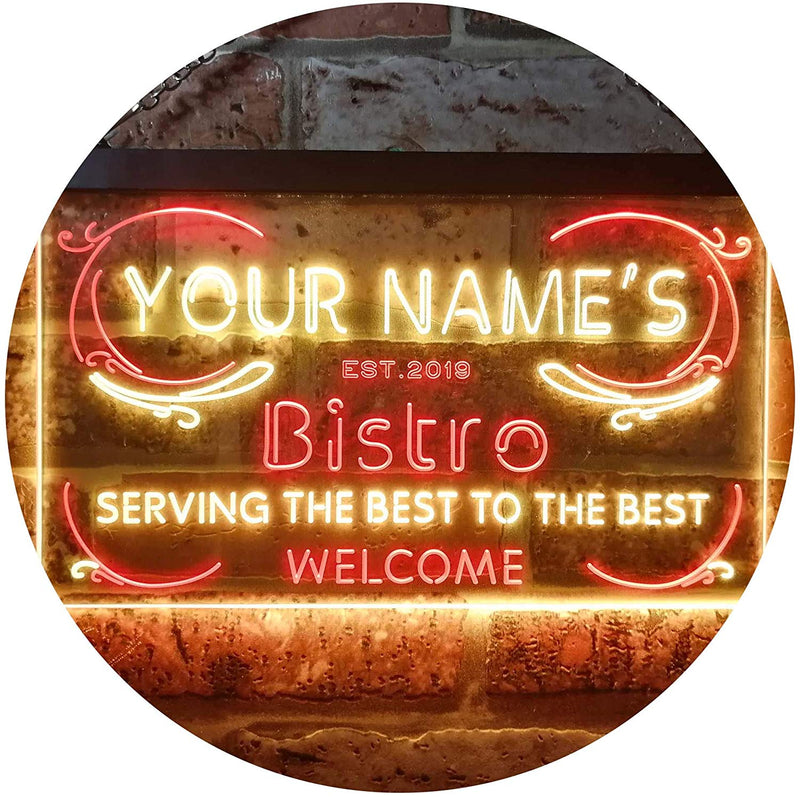 Personalized Bistro LED Light Sign - LED Gift Works