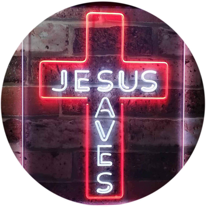 Jesus Saves LED Light Sign - LED Gift Works