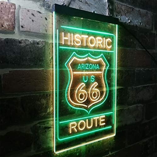 Arizona Historic Route US 66 LED Light Sign - Way Up Gifts
