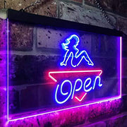 Sexy Girl Open LED Light Sign - LED Gift Works
