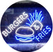 Hamburgers Burgers Fries LED Light Sign - Way Up Gifts