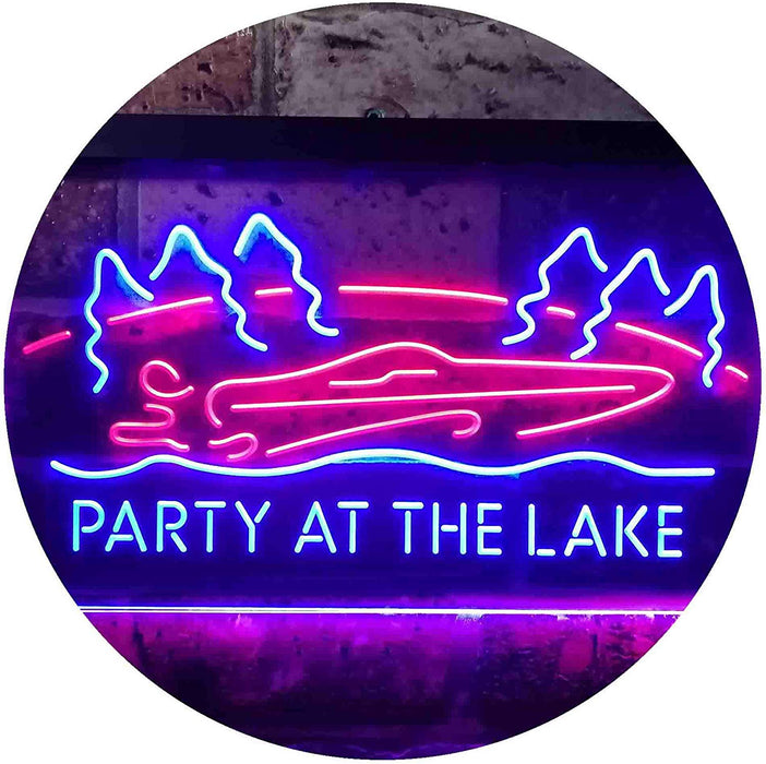 Party at The Lake Cabin Decor LED Light Sign - Way Up Gifts