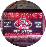 Personalized Car Racing Beer Pit Stop Bar LED Light Sign - LED Gift Works