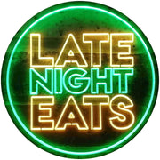 Late Night Eats LED Light Sign - LED Gift Works