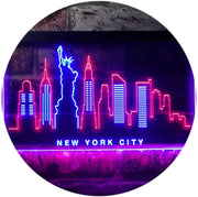 New York City Skyline Statue of Liberty LED Light Sign - LED Gift Works