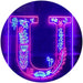 Family Name Letter U Monogram Initial LED Light Sign - Way Up Gifts
