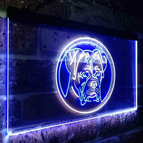 Boxer Dog Decor LED Light Sign - Way Up Gifts