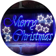 Merry Christmas Stars Decoration LED Light Sign - LED Gift Works