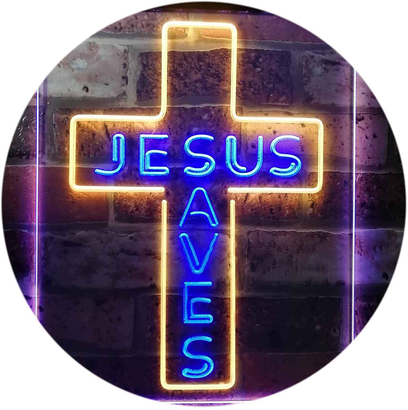 Jesus Saves LED Light Sign - LED Gift Works