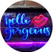Lips Hello Gorgeous LED Light Sign - Way Up Gifts