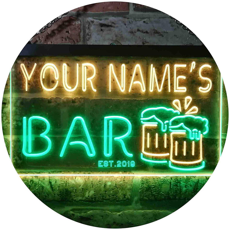 Personalized Beer Mugs Bar LED Light Sign - LED Gift Works