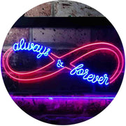 Love Infinity Always & Forever LED Light Sign - LED Gift Works
