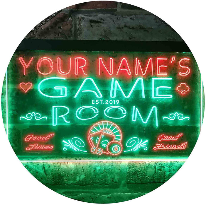Personalized Game Room LED Light Sign - Way Up Gifts