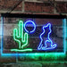 Cactus Moon Wolf LED Light Sign - Way Up Gifts