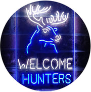 Hunting Store Cabin Decor Welcome Hunters LED Light Sign - LED Gift Works