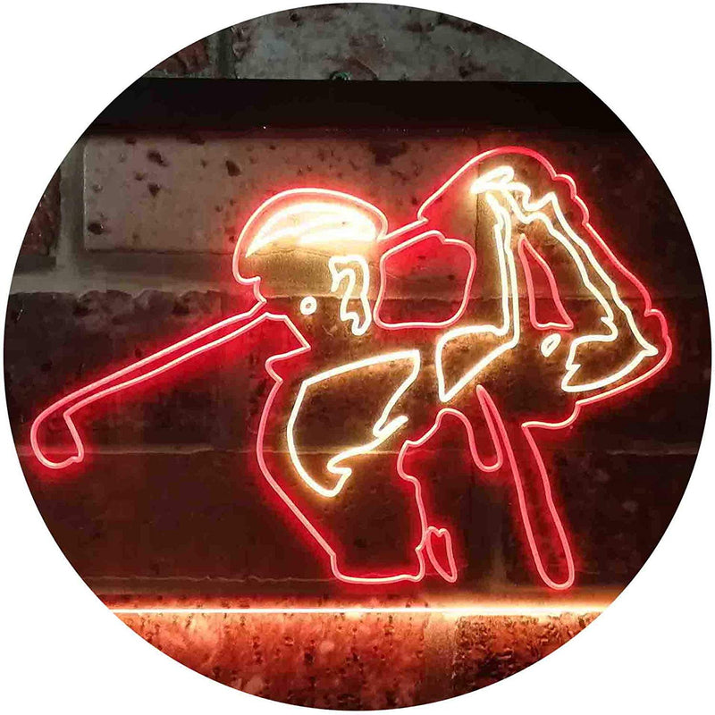 Golf Course Pro Shop Golf Player LED Light Sign - LED Gift Works