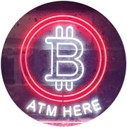 Bitcoin ATM Here LED Light Sign - LED Gift Works
