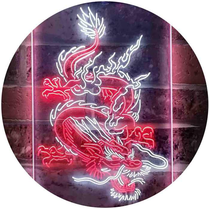 Chinese Dragon Man Cave Tattoo LED Light Sign - Way Up Gifts