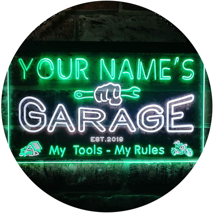 Personalized Home Garage Tools Handyman LED Light Sign - Way Up Gifts