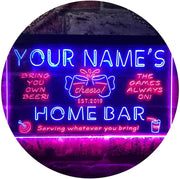 Personalized Beer Cheers Home Bar LED Light Sign - LED Gift Works
