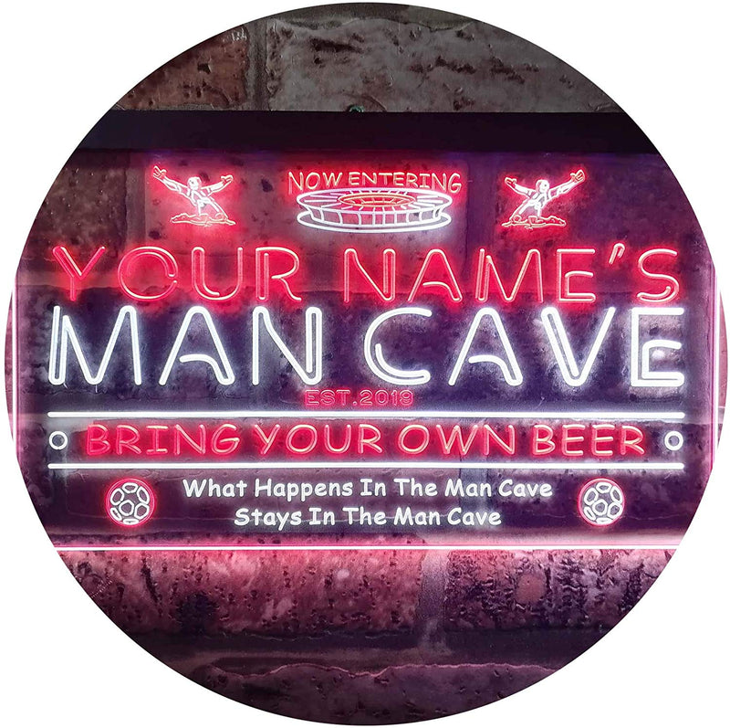 Personalized Sports Soccer Theme Man Cave LED Light Sign - LED Gift Works