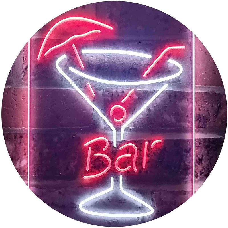 Cocktail Glass Bar LED Light Sign - LED Gift Works