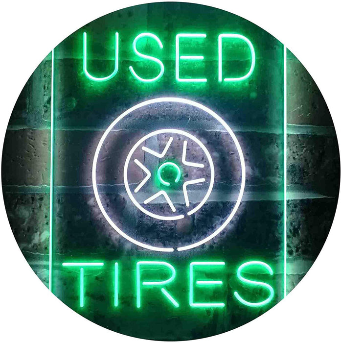 Auto Shop Car Garage Used Tires LED Light Sign - Way Up Gifts