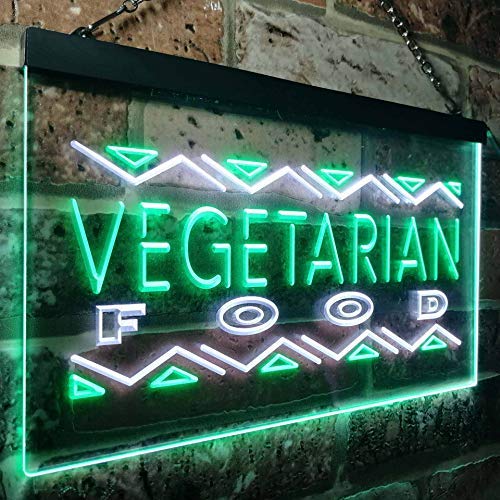 Vegetarian Food LED Light Sign - Way Up Gifts