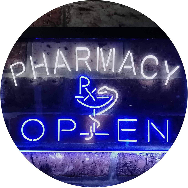 RX Pharmacy Open LED Light Sign - LED Gift Works
