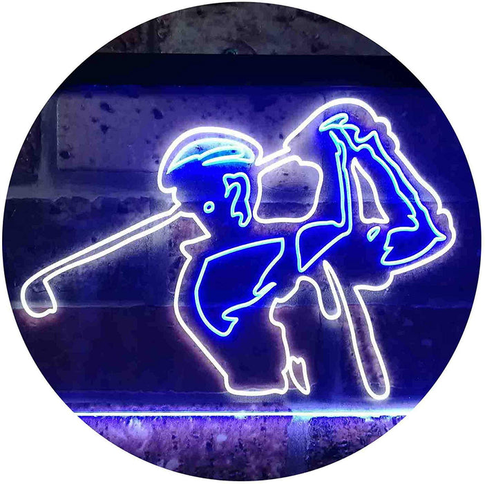 Golf Course Pro Shop Golf Player LED Light Sign - Way Up Gifts