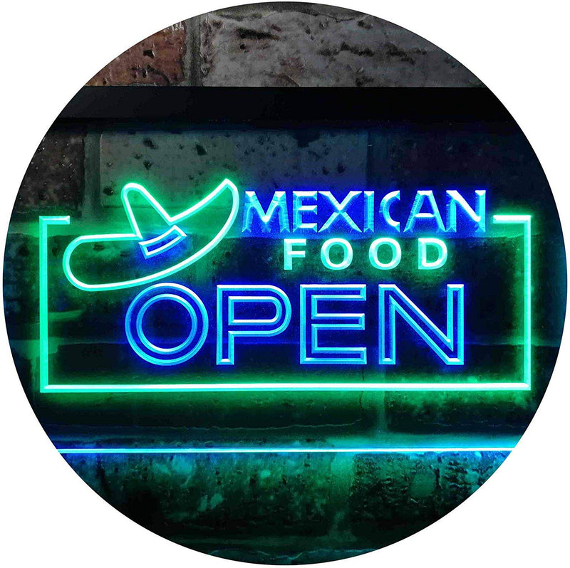 Restaurant Mexican Food Open LED Light Sign - LED Gift Works