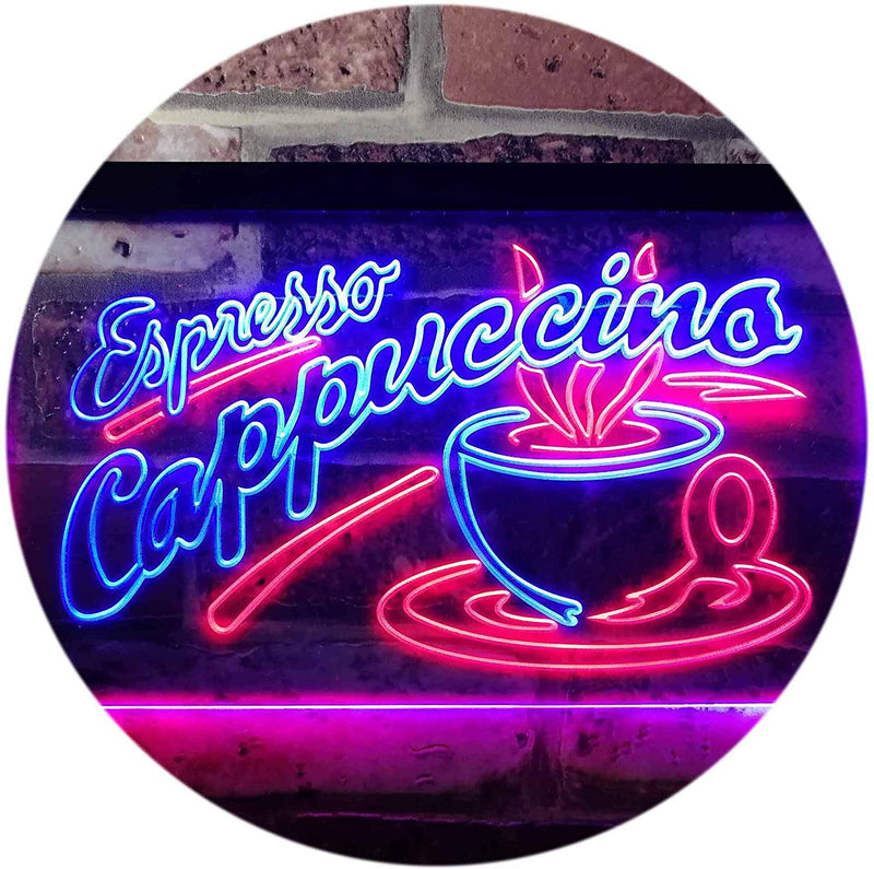 Coffee Shop Espresso Cappuccino LED Light Sign - LED Gift Works