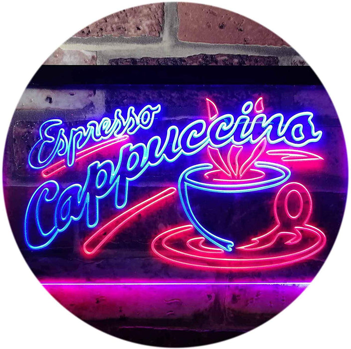 Coffee Shop Espresso Cappuccino LED Light Sign - Way Up Gifts