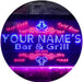 Personalized Hot Food Cold Beer Bar & Grill LED Light Sign - Way Up Gifts