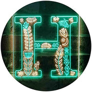 Family Name Letter H Monogram Initial LED Light Sign - LED Gift Works