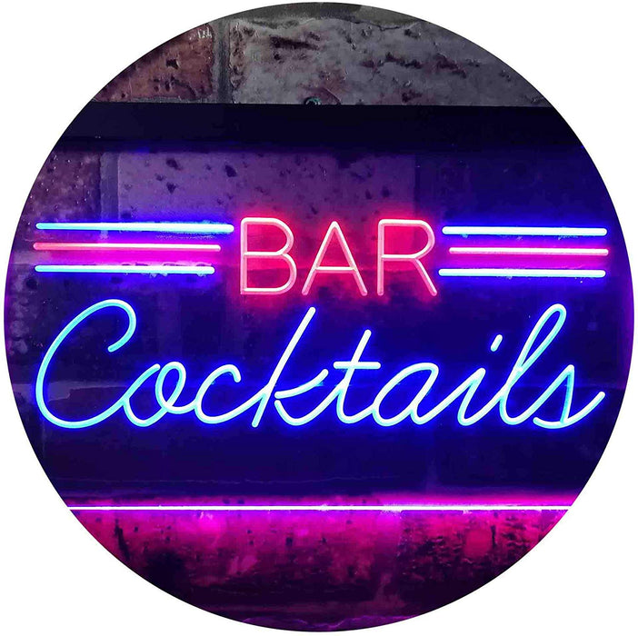 Bar Cocktails LED Light Sign - Way Up Gifts
