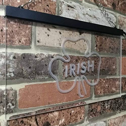 Shamrock Irish LED Light Sign - Way Up Gifts