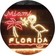 Miami Florida Flamingo LED Light Sign - LED Gift Works
