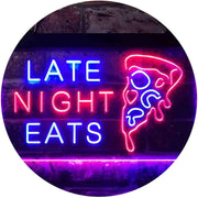 Late Night Eats Pizza LED Light Sign - LED Gift Works