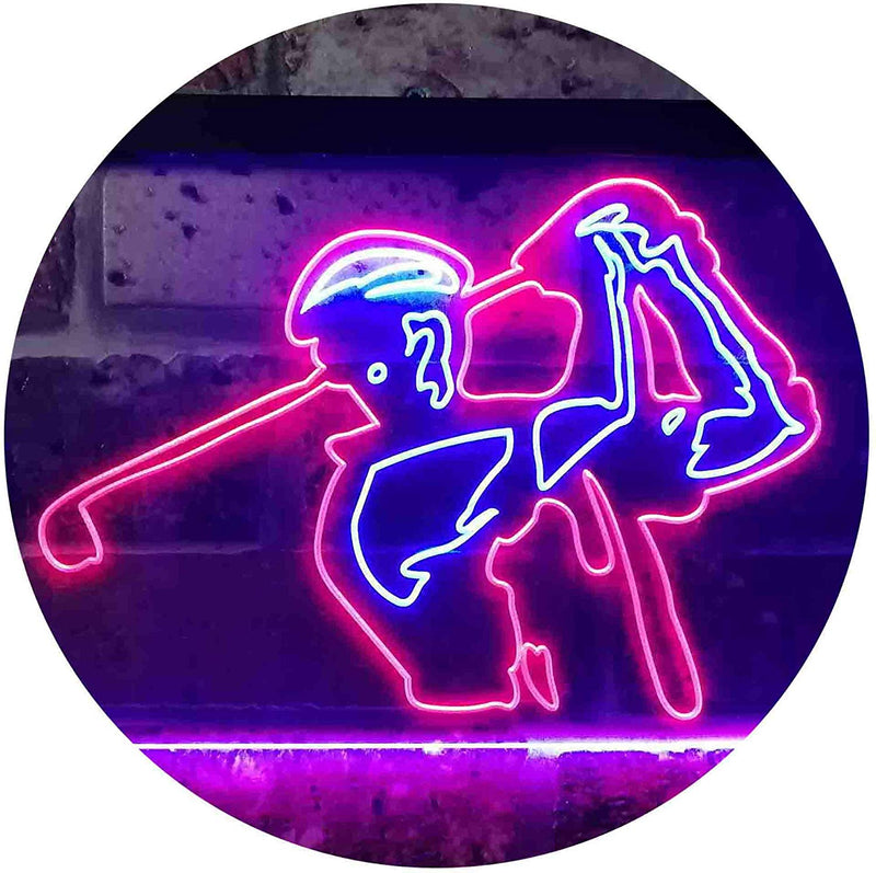 Golf Course Pro Shop Golf Player LED Light Sign - LED Gift Works