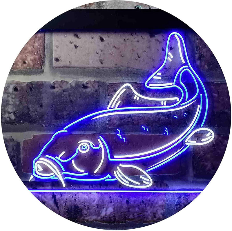 Cabin Fishing Bait Store Carp Fish LED Light Sign - LED Gift Works