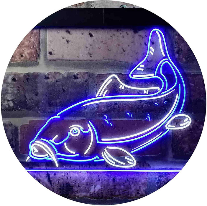 Cabin Fishing Bait Store Carp Fish LED Light Sign - Way Up Gifts