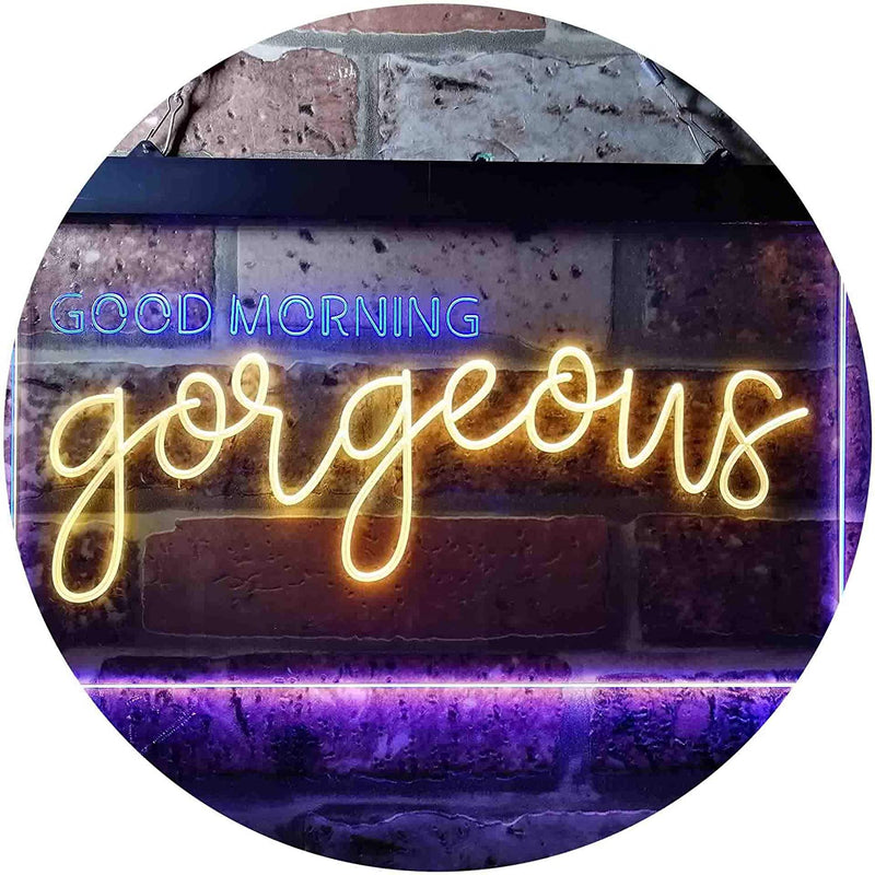 Girlfriend Gift Good Morning Gorgeous LED Light Sign - LED Gift Works