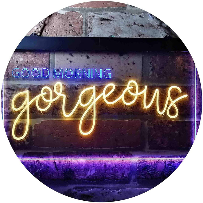 Girlfriend Gift Good Morning Gorgeous LED Light Sign - Way Up Gifts