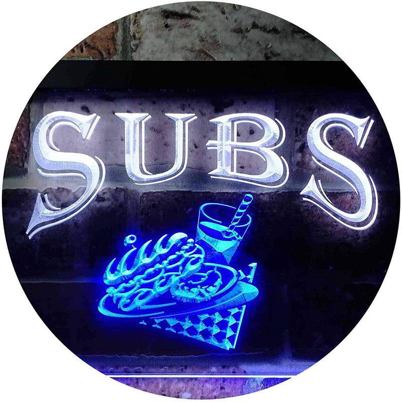 Sandwiches Hoagies Subs LED Light Sign - LED Gift Works