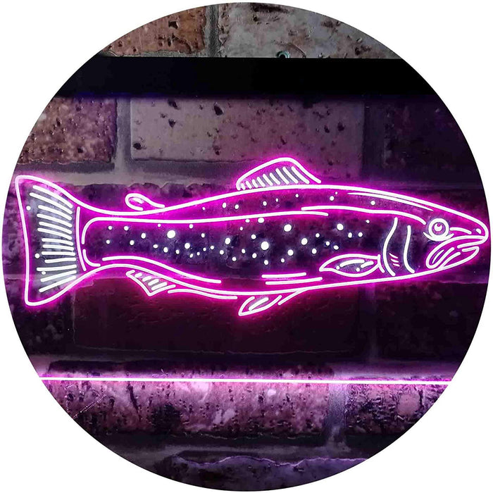 Trout Fish Bait Shop Fishing LED Light Sign - Way Up Gifts