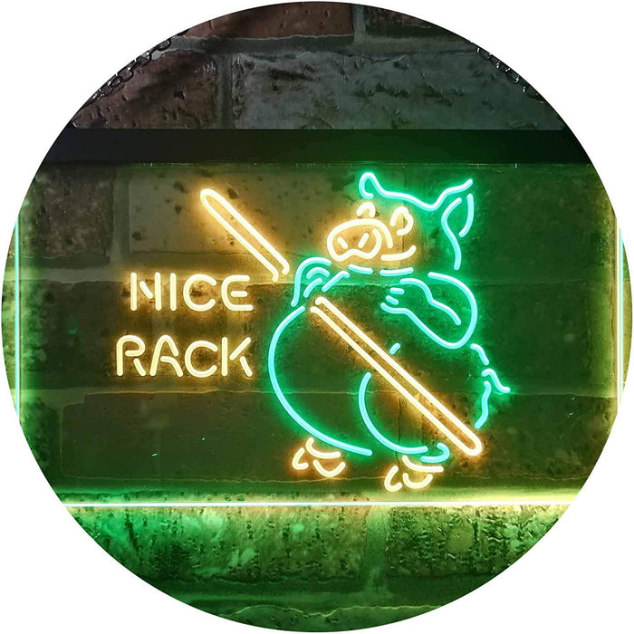 Nice Rack BBQ Pig Pool Billiards LED Light Sign - Way Up Gifts