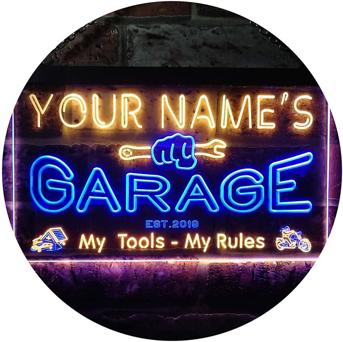 Personalized Home Garage Tools Handyman LED Light Sign - Way Up Gifts