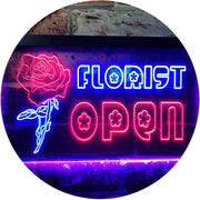 Flower Shop Florist Open LED Light Sign - LED Gift Works